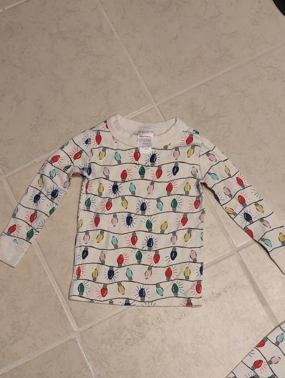 Hanna Andersson 2 Piece Holiday Lights Long Sleve Pajama Set